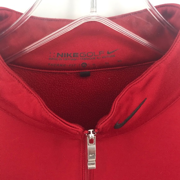 Red Nike Golf 1/2 Zip Pullover Men’s XL - Picture 2 of 6